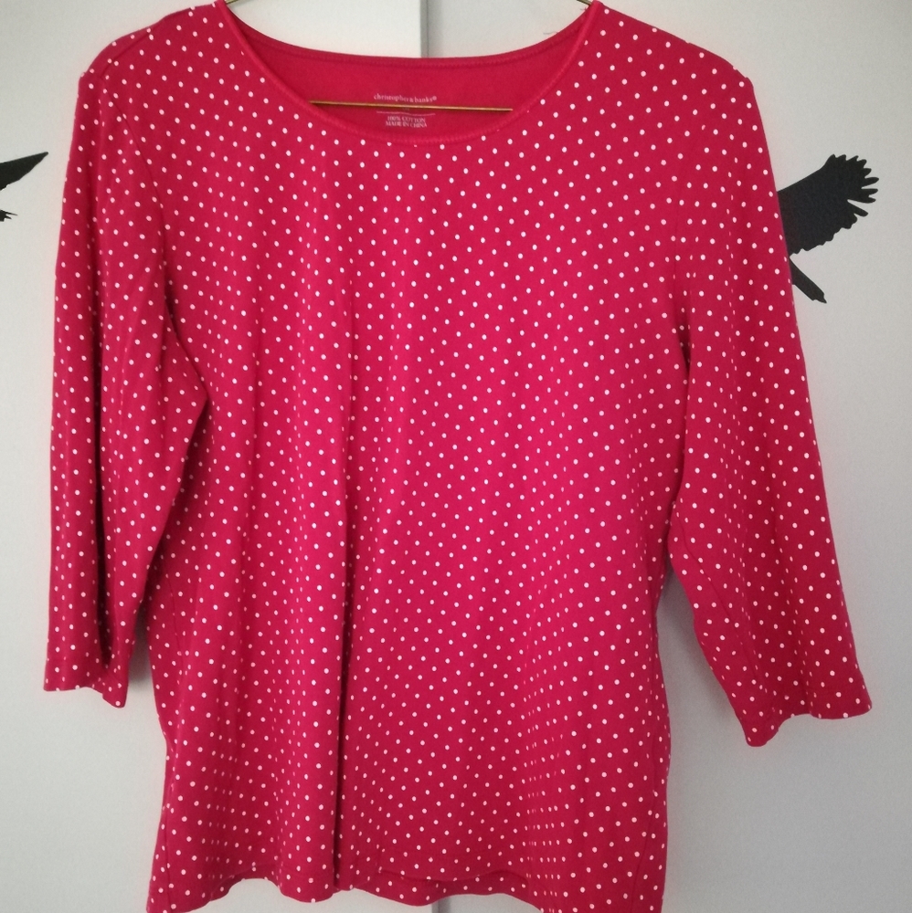 Christopher & Banks 3/4 sleeves t- shirt top